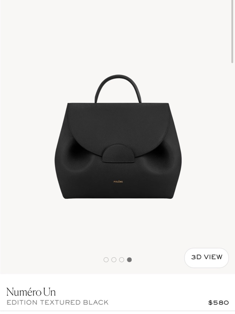 Polène Numéro Un Satchel in Textured Black